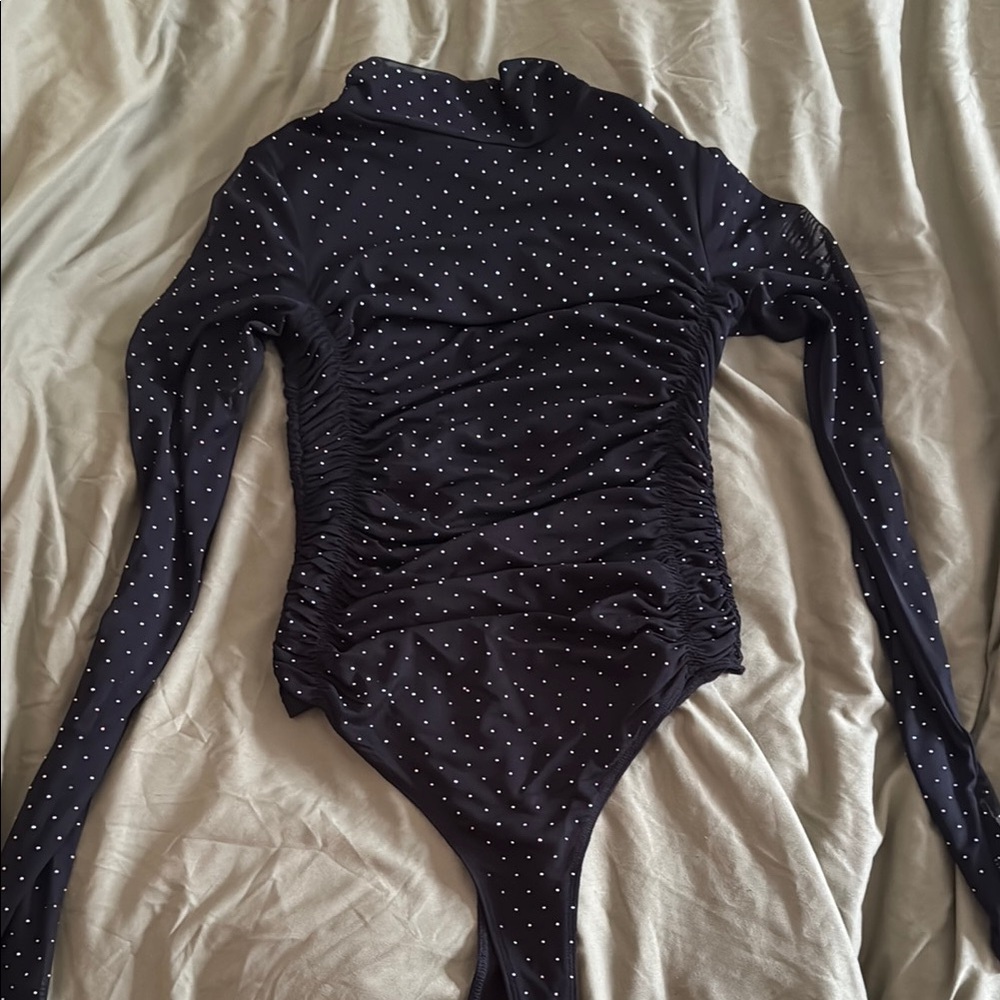 Black sparkle Dot bodysuit Petal & Pup
